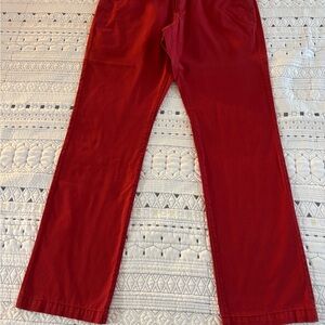 Express Red Chinos Structured Cotton (32x32)